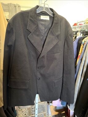 Lemaire Black Minimalist Single-Breasted Blazer